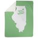 East Urban Home Aurora Illinois Fleece Blanket Microfiber/Fleece/Microfiber/Fleece in Green | 60 W in | Wayfair 0CD200394574401EAAFFEFC12A9677BB