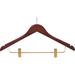 Rebrilliant Flat Anti-Theft Wood Combo Hanger Wood/Metal in Yellow/Brown | 10 H x 17 W in | Wayfair 8E3D3F9DF4924F389F3D1072B84C1032