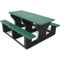 Arlmont & Co. Witherspo Outdoor Picnic Table Wood/Plastic in Green | 30 H x 96 W x 57.75 D in | Wayfair 308721661C524827A31956AC60E0F657