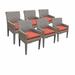 Lark Manor™ Amjad Patio Dining Chair w/ Cushion Metal in Gray | 35 H x 23 W x 21 D in | Wayfair FLORENCE-TKC297b-DC-3x-C-TANGERINE