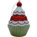 The Holiday Aisle® Tree Top Cupcake Christmas Ornament in Red/White | 3.5 H x 2.25 W x 2.25 D in | Wayfair XCO0042