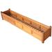 Symple Stuff Raised Garden Bed Raised Flower Bed Raised Garden Box Solid Acacia Wood in Brown | 9.8 H x 59.1 W x 11.8 D in | Wayfair