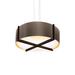 Cerno Plura 2 - Light Unique/Statement Drum Chandelier Wood in Gray | 6.37" H x 24" W x 24" D | Wayfair 06-230-24DD-GU