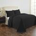 Lark Manor™ Caple Standard Cotton Oversized 3PC Coverlet/Bedspread Set Cotton Sateen in Black | Twin Bedspread + 1 Sham | Wayfair