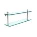 Red Barrel Studio® Morosini 2 Piece Tiered Shelf Glass/Metal in Gray | 8 H x 22 W x 5 D in | Wayfair MA-2/22-PC