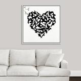 Ebern Designs 'Hearts in Flight IV' Graphic Art on Canvas Canvas | 37.7 H x 37.7 W x 1.75 D in | Wayfair 99A67CB90B674C42959EA2FD2A7615E9