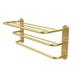 Latitude Run® Bineta Metal Tiered Wall Shelf w/ Towel Bar Metal in Yellow | 10 H x 23 W x 9 D in | Wayfair HTL-3-PB