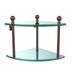 Red Barrel Studio® Morosini 2 Piece Triangle Wall Shelf Glass/Metal in Brown | 8 H x 8 W x 8.22 D in | Wayfair MA-3-CA