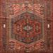 White 36 x 36 W in Indoor Area Rug - Bungalow Rose Traditional Brown/Orange/Burgundy Area Rug Polyester/Wool | 36 H x 36 W in | Wayfair