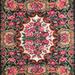 Green/Orange 24 W in Indoor Area Rug - Bloomsbury Market Cambarville Traditional Pink/Orange/Green Area Rug Polyester/Wool | Wayfair