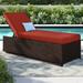 Latitude Run® Larrissa 77" Long Reclining Single Chaise w/ Cushions Wicker/Rattan | 16 H x 31 W x 77 D in | Outdoor Furniture | Wayfair
