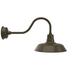 Longshore Tides Haleigh 1 - Bulb LED Outdoor Barn Light Metal in Brown | 17.13" H x 16" W x 31.75" D | Wayfair BOAW16MB-22D
