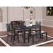 Charlton Home® Sisneros 6 - Piece Rubberwood Solid Wood Dining Set Wood in Black | Wayfair DC3FCF3BBD9E454CA67CA7CB3D86B3BD