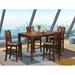 Charlton Home® Sisneros Solid Wood Dining Set Wood in Brown | Wayfair D0FDFD92D9CB4680A182A5F51C96EB52