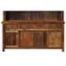 Union Rustic Devay 75" Wide 3 Drawer Oak Wood Sideboard Wood in Brown | 36 H x 75 W x 20 D in | Wayfair 539C723F670141C58EDF5794AAA36453