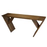 Union Rustic DeSandre Bar Outdoor Table Wood in Brown | 31 H x 72 W x 18 D in | Wayfair XQSB70YPEB