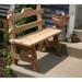 August Grove® Tillison Cedar Wooden Garden Outdoor Bench Plastic in Brown | 34 H x 60 W x 24 D in | Wayfair E665BD902592426E939EBF67E7D41C34