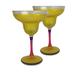 Ebern Designs Peruvian Splendor Turquoise Hannover 9 oz. Margarita Glass in Yellow | 6.5 H x 4.5 W in | Wayfair 835A941B98634A7888B0FFC305FDE6E0