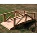 August Grove® Tillison Cedar Garden Bridge in White | 28 H x 36 W x 96 D in | Wayfair 731901E8928A4552B5CB141291A1FEFD