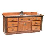 Loon Peak® Cleary 72" Single Bathroom Vanity Base Only Solid + Manufactured Wood in Brown | 32.25 H x 72 W x 21 D in | Wayfair