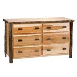 Loon Peak® Cleary 6 Drawer Double Dresser Wood in Brown | 36 H x 63 W x 21 D in | Wayfair 80DF8D4CBF1247CC9119ED521039528B