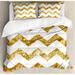 East Urban Home Abstract Horizontal Zigzag Pattern Chevron Minimalist Background Simplistic Modern Design Duvet Cover Set Microfiber | Queen | Wayfair