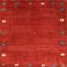 Red 0.35 in Indoor Area Rug - World Menagerie Ankenbaer Abstract Maroon Area Rug Polyester/Wool | 0.35 D in | Wayfair