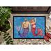 Highland Dunes Mermaid and Merman Non-Slip Indoor Door Mat Synthetics in White | Rectangle 2' x 3' | Wayfair 8801JMAT