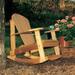 August Grove® Tillison Hearts Rocking Adirondack Chair Wood in Brown | 36.5 H x 30 W x 35 D in | Wayfair 8B86C6EF4FEC485FB52031F2751DA083