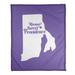 East Urban Home Providence Rhode Island Fleece Throw Microfiber/Fleece/Microfiber/Fleece in Indigo | 32.5 W in | Wayfair