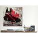 Winston Porter Canada Hockey Ice Skates - Graphic Art Print on Canvas in Black/Red | 18 H x 18 W x 0.75 D in | Wayfair