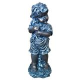 Astoria Grand Marlatt Boy Statue Ceramic in Blue | 21.6 H x 8.26 W x 8.26 D in | Wayfair 43E3C730599C47D39E29247FF84FA31F