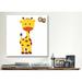 Isabelle & Max™ Arabelle 'G is for Giraffe Graphic' - Wrapped Canvas Print Canvas in Gray | 37 H x 37 W x 1.5 D in | Wayfair