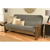 The Twillery Co.® Stratford Full 83" Wide Futon & Mattress Wood/Solid Wood in Brown | 37 H x 83 W x 32 D in | Wayfair