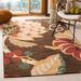 Brown/Red 48 x 0.63 in Area Rug - World Menagerie Arber Floral Handmade Tufted Wool Beige/Brown/Red Area Rug Wool | 48 W x 0.63 D in | Wayfair