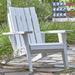 Longshore Tides Destini Solid Wood Adirondack Chair Wood in Blue | 41 H x 31.5 W x 35 D in | Wayfair 06E6A129A46C4C9BB90A3C6C66D05190