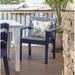 Longshore Tides Destini Patio Dining Chair Wood in Blue | 33.5 H x 19.5 W x 24 D in | Wayfair 85E0E05C2412422EA9EC055F60817F74