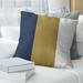 East Urban Home South Bend Pillow Polyester/Polyfill/Leather/Suede in Blue/Yellow | 20 H x 20 W x 3 D in | Wayfair CD4EA860ECC14368BBFE7D711C5048CE