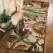 Green/Red 27 x 0.63 in Area Rug - World Menagerie Arber Foral Hand Hooked Wool Beige/Green/Red Area Rug Wool | 27 W x 0.63 D in | Wayfair