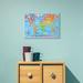 Harriet Bee Our Big Beautiful World Map Wall Plaque Canvas in Blue/Orange | 15 H x 10 W x 0.5 D in | Wayfair brp-1830_wd_10x15