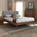 George Oliver Comeau Platform Bed Wood & /Upholstered/Polyester in Gray | 58.3 H x 79.5 W x 84.1 D in | Wayfair F958CAE9BA614811A5F1D2F5B1E8A0A1