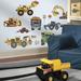 Zoomie Kids Speed Limit Construction Vehicle Wall Decals Vinyl in Blue/Brown/Green | 18 H x 40 W in | Wayfair 0003SCSWH