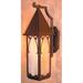 Fleur De Lis Living Sebring 1-Light Outdoor Wall Lantern Glass, Copper in Brown | 24.5 H x 10 W x 12 D in | Wayfair