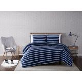 Truly Soft Microfiber 2 Piece Comforter Set Polyester/Polyfill/Microfiber in Blue/Navy | Queen Comforter + 2 Shams | Wayfair CS3069NVFQ-1500