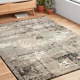 Black/Gray 63 x 0.6 in Area Rug - Williston Forge Abbie Abstract Area Rug Polypropylene | 63 W x 0.6 D in | Wayfair