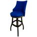 Red Barrel Studio® Esita Swivel Wood Bar & Extra Tall Stool Wood/Upholstered in Blue | 52 H x 22 W x 20 D in | Wayfair