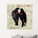 Winston Porter Love Birds Personalized Wall Decal Canvas/Fabric in Black | 20 H x 20 W in | Wayfair F25EA7C5E4AD471F963AFB6DA8399FB9