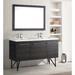 Swiss Madison Annecy 59" Dual Mounted Double Bathroom Vanity Set Metal/Marble in Black | 36.2 H x 59.06 W x 18.11 D in | Wayfair SM-BV226