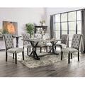 Greyleigh™ Julian 6 - Person Rubberwood Dining Set Wood/Metal in Black/Brown/Gray | 30.5 H in | Wayfair 76D3E09707534CD1BC9005919B364F87