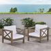 Highland Dunes Damico Outdoor Club Patio Chair w/ Cushions Wood in Gray | 26.5 H x 30.25 W x 30.25 D in | Wayfair 7AAA0AB1F19F457F9AC096FEDCE589C5